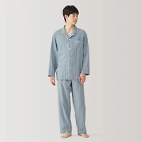 Men's Side Seamless Double Gauze Pajamas