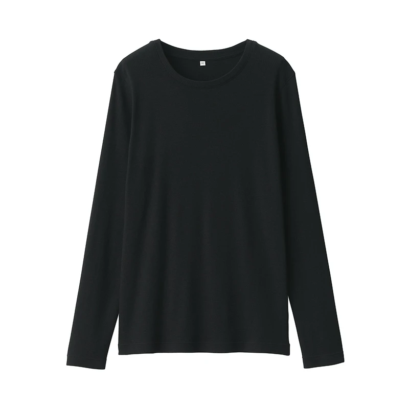 Women's Soy Fibre Blend Ribbed Crew Neck Long Sleeve T-Shirt