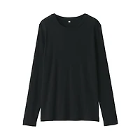 Women's Soy Fibre Blend Ribbed Crew Neck Long Sleeve T-Shirt