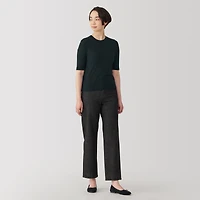 Women's Soy Fiber Blend Ribbed Crew Neck Half Sleeve T-Shirt