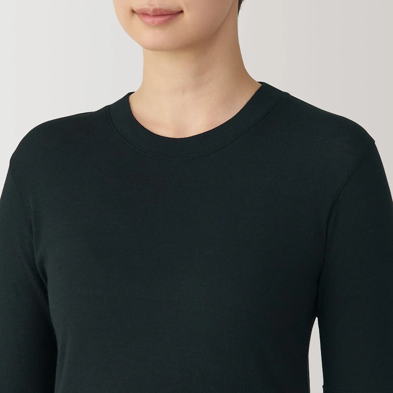 Women's Soy Fiber Blend Ribbed Crew Neck Half Sleeve T-Shirt