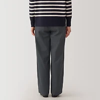 Women's Slub Yarn Chino Darted Wide Pants