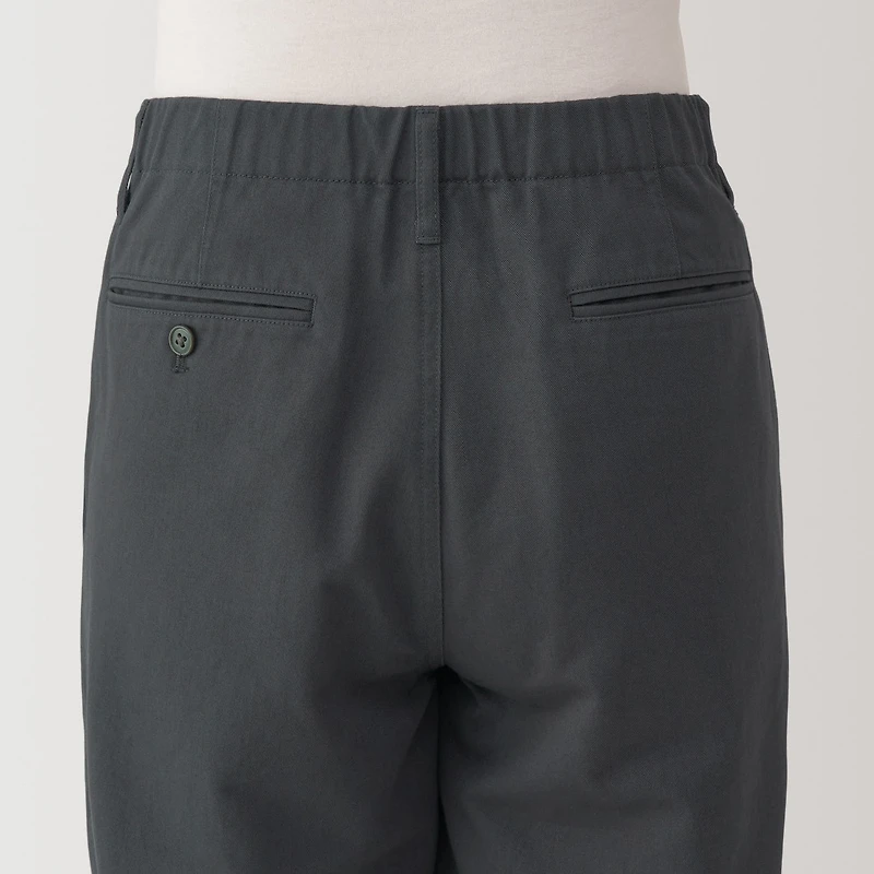 Women's Slub Yarn Chino Darted Wide Pants