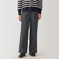 Women's Slub Yarn Chino Darted Wide Pants