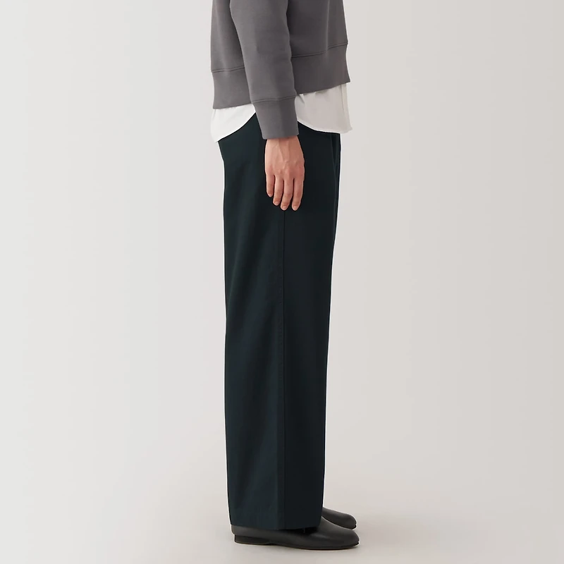 Women's Slub Yarn Chino Darted Wide Pants