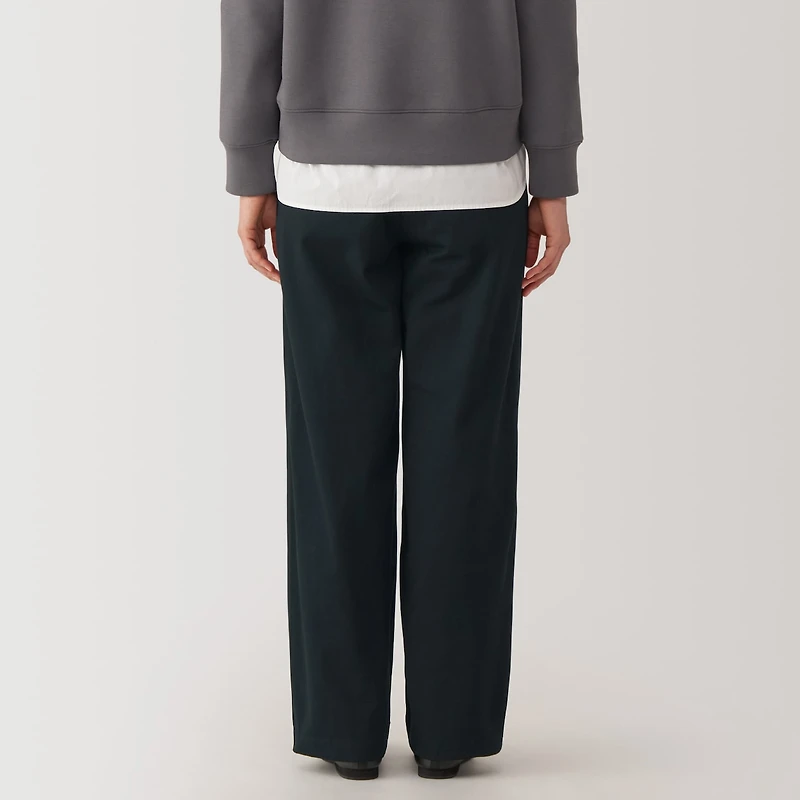 Women's Slub Yarn Chino Darted Wide Pants