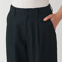 Women's Slub Yarn Chino Darted Wide Pants