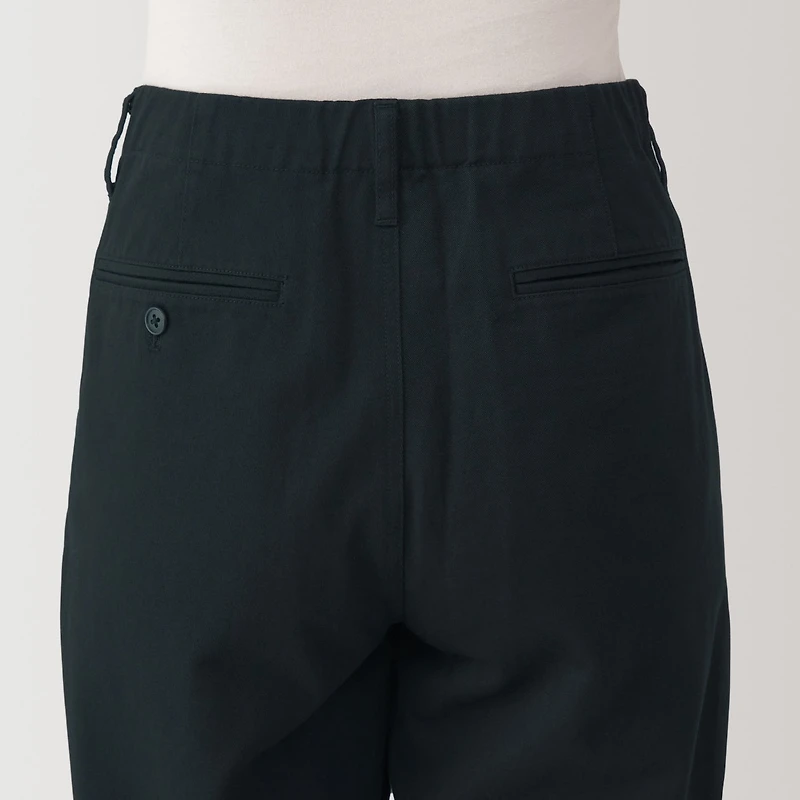 Women's Slub Yarn Chino Darted Wide Pants