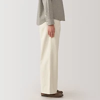 Women's Slub Yarn Chino Darted Wide Pants