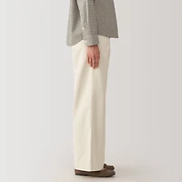 Women's Slub Yarn Chino Darted Wide Pants