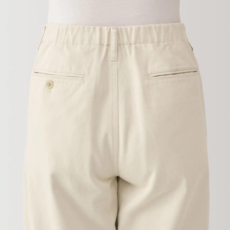 Women's Slub Yarn Chino Darted Wide Pants
