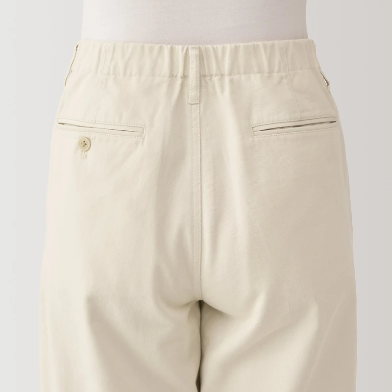 Women's Slub Yarn Chino Darted Wide Pants