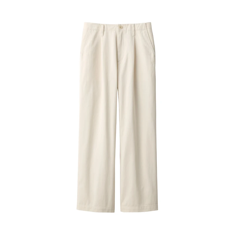 Women's Slub Yarn Chino Darted Wide Pants