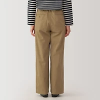 Women's Slub Yarn Chino Darted Wide Pants