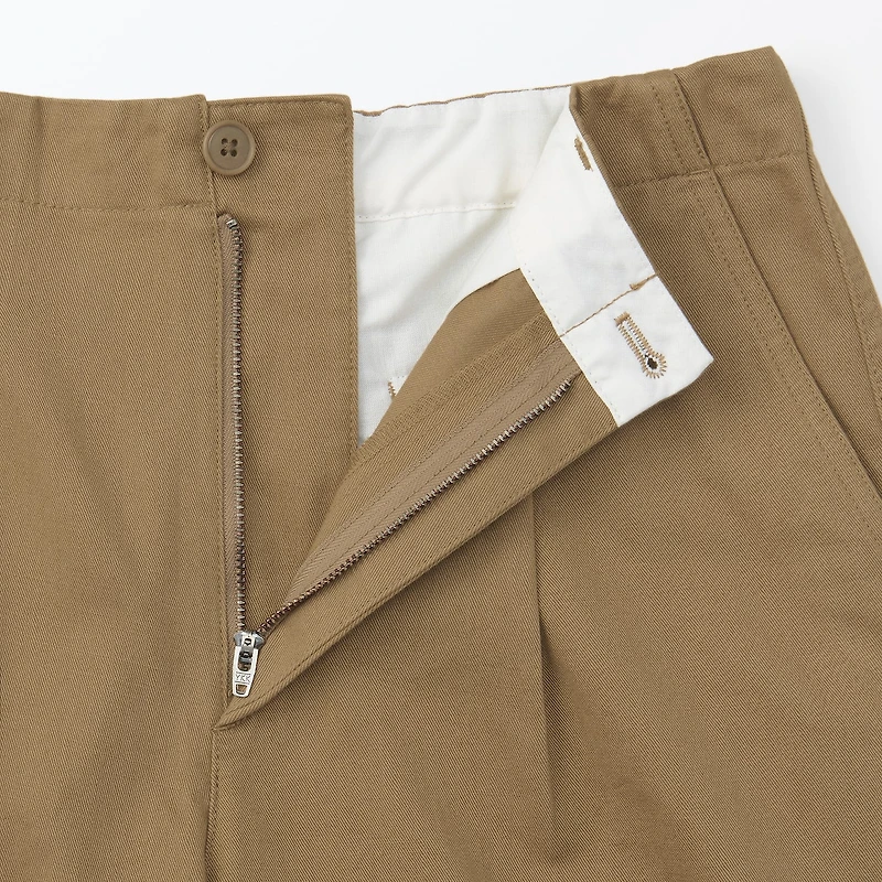 Women's Slub Yarn Chino Darted Wide Pants