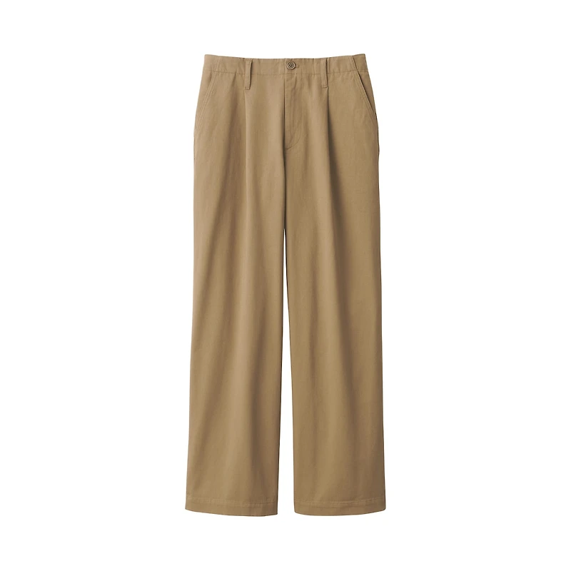 Women's Slub Yarn Chino Darted Wide Pants