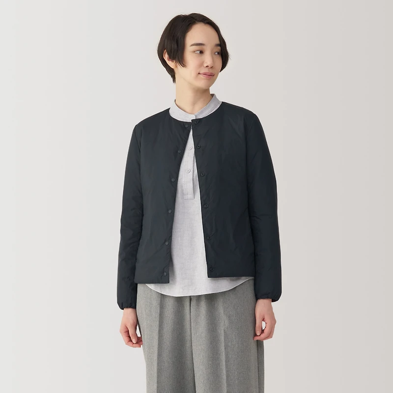 Women's Lightweight Down Collarless Jacket