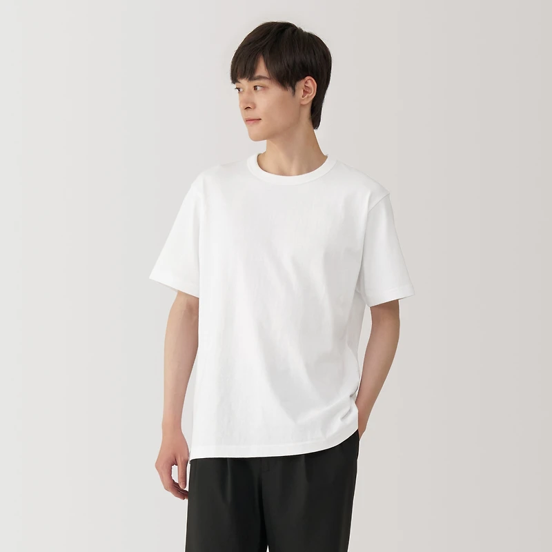 Men's Washed Heavy Weight Crew Neck Short Sleeve T-Shirt