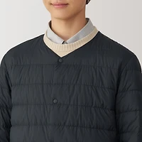 Men's Lightweight Down Collarless Jacket