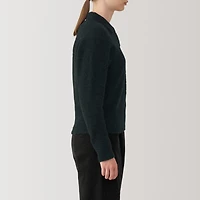 Women's Wool Blend Boucle Polo Sweater