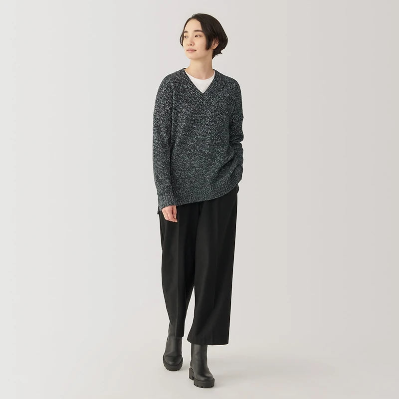 Women's Yak Wool Blend V-Neck Sweater