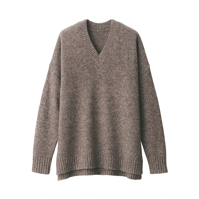 Women's Yak Wool Blend V-Neck Sweater