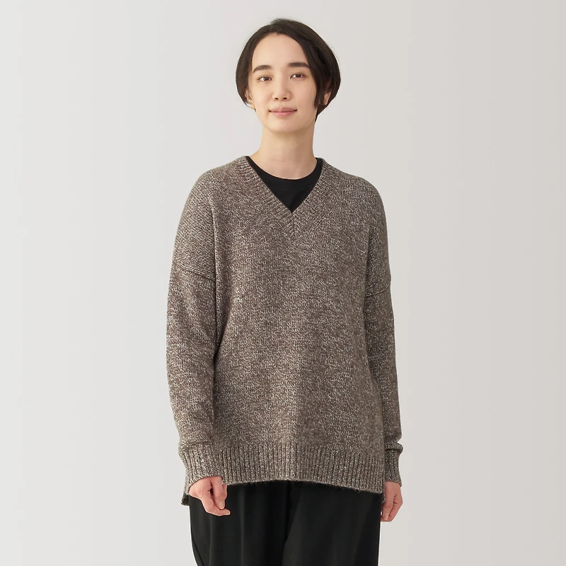 Women's Yak Wool Blend V-Neck Sweater