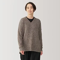 Women's Yak Wool Blend V-Neck Sweater