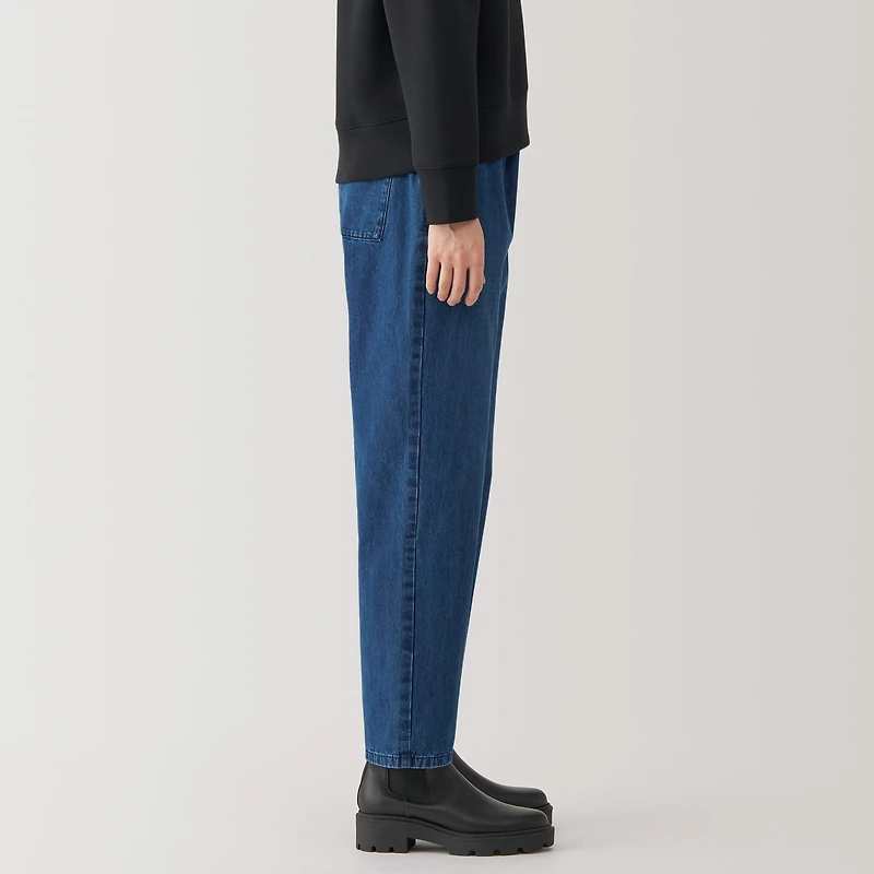 Women's Washed Denim Easy Tapered Pants