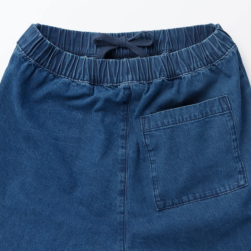 Women's Washed Denim Easy Tapered Pants