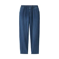 Women's Washed Denim Easy Tapered Pants