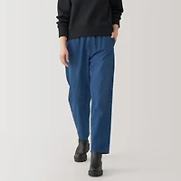 Women's Washed Denim Easy Tapered Pants
