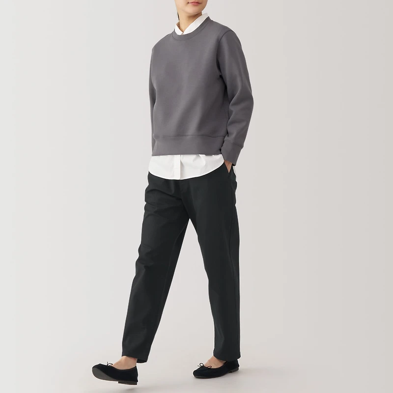 Women's Washed Denim Easy Tapered Pants