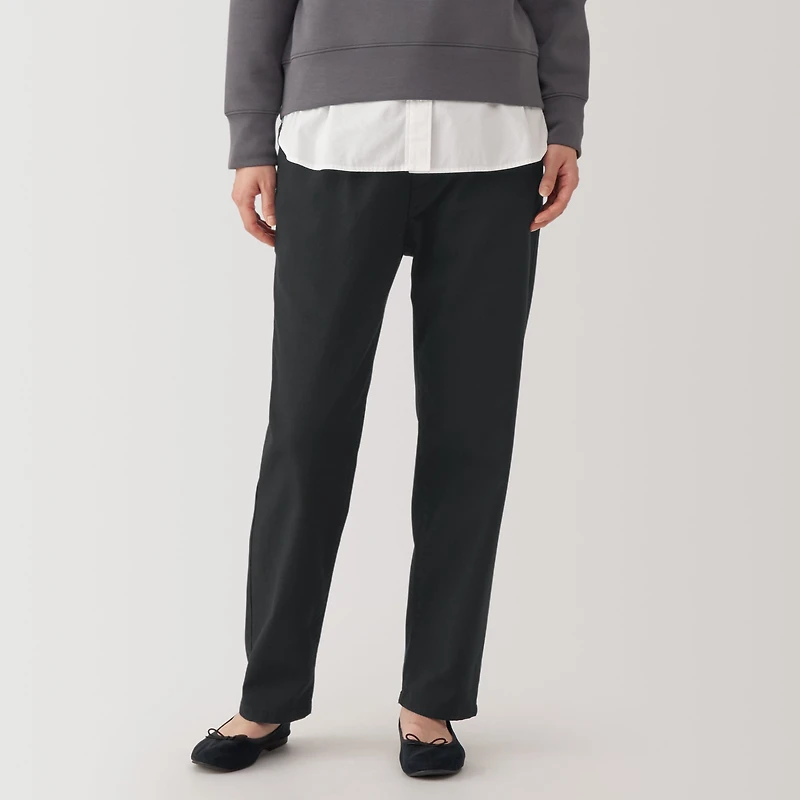 Women's Washed Denim Easy Tapered Pants