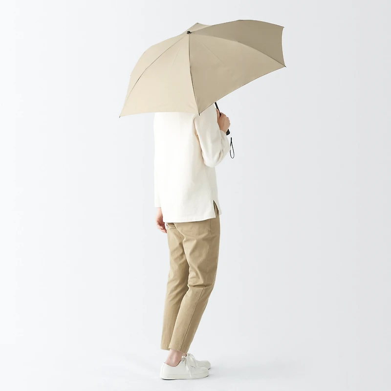 All-Weather 2-Way Foldable Umbrella Beige