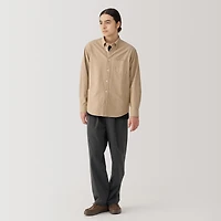 Men's Washed Oxford Button Down Long Sleeve Shirt