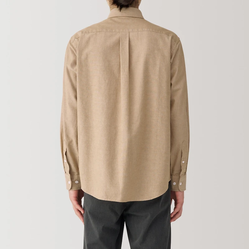 Men's Washed Oxford Button Down Long Sleeve Shirt