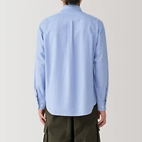 Men's Washed Oxford Button Down Long Sleeve Shirt