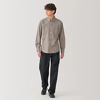 Men's Washed Oxford Button Down Long Sleeve Shirt
