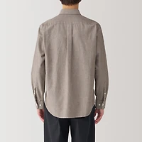 Men's Washed Oxford Button Down Long Sleeve Shirt