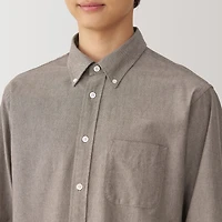 Men's Washed Oxford Button Down Long Sleeve Shirt