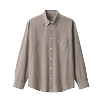Men's Washed Oxford Button Down Long Sleeve Shirt