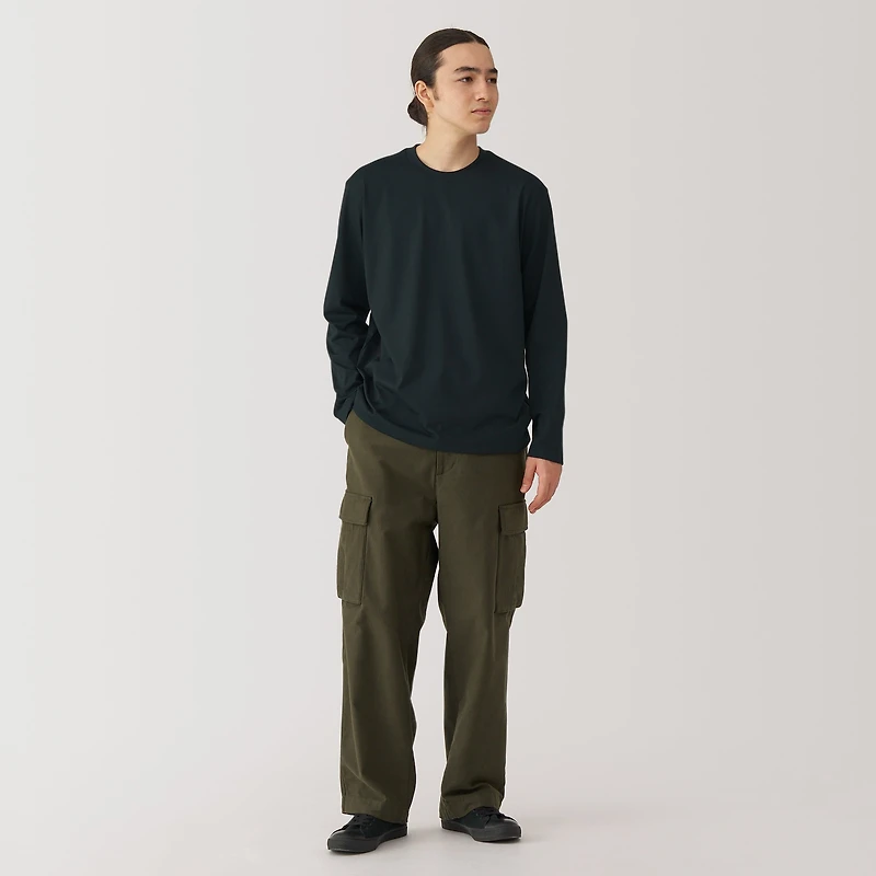 Men's Jersey Crew Neck Long Sleeve T-Shirt