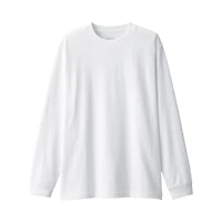 Men's Washed Heavy Weight Crew Neck Long Sleeve T-Shirt
