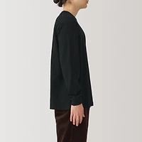 Men's Washed Heavy Weight Crew Neck Long Sleeve T-Shirt