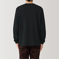 Men's Washed Heavy Weight Crew Neck Long Sleeve T-Shirt