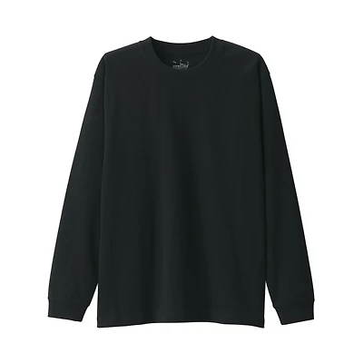 Men's Washed Heavy Weight Crew Neck Long Sleeve T-Shirt