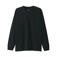 Men's Washed Heavy Weight Crew Neck Long Sleeve T-Shirt