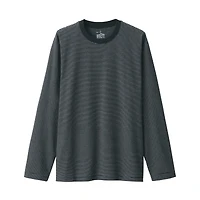 Men's Jersey Crew Neck Long Sleeve Striped T-Shirt