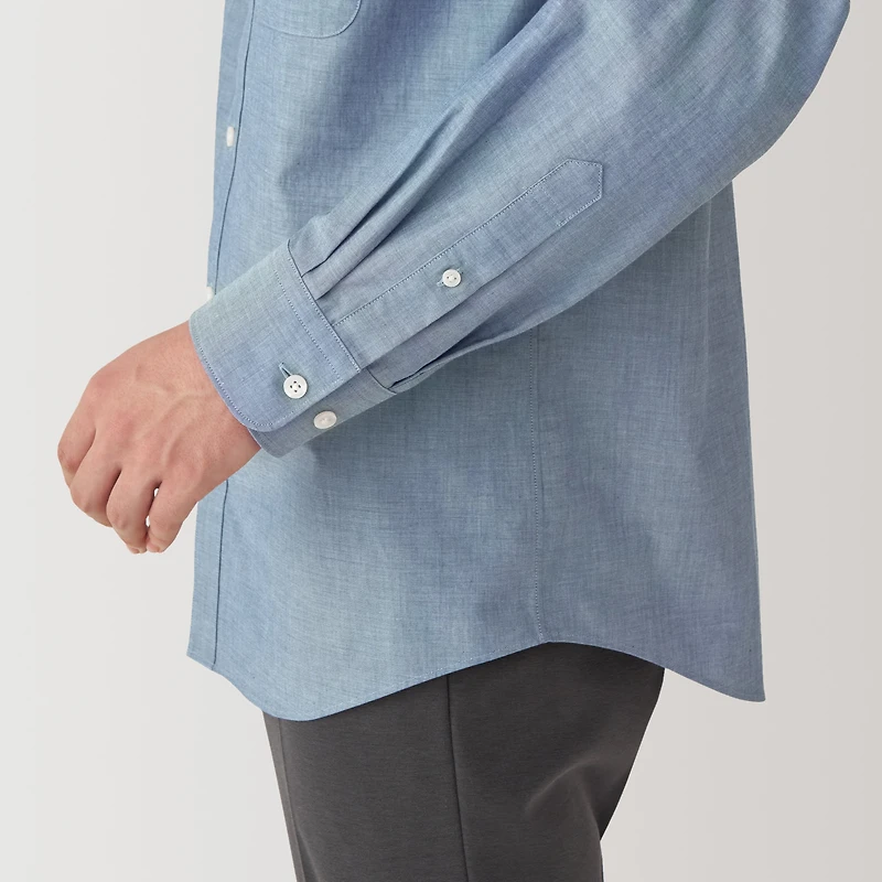 Men's Washed Broadcloth Long Sleeve Shirt